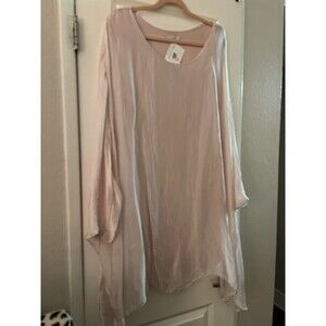 Diverse Italia Pink Silk Flowing Dress W Undergarment One Size Fits M-XXXL BNWT